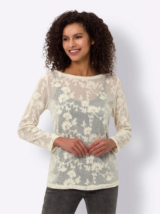 Heine Shirt met lange mouwen Kanten shirt (1-delig)