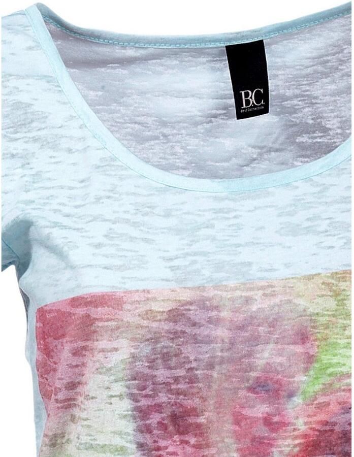 Heine Shirt met ronde hals Gedessineerd shirt (1-delig)