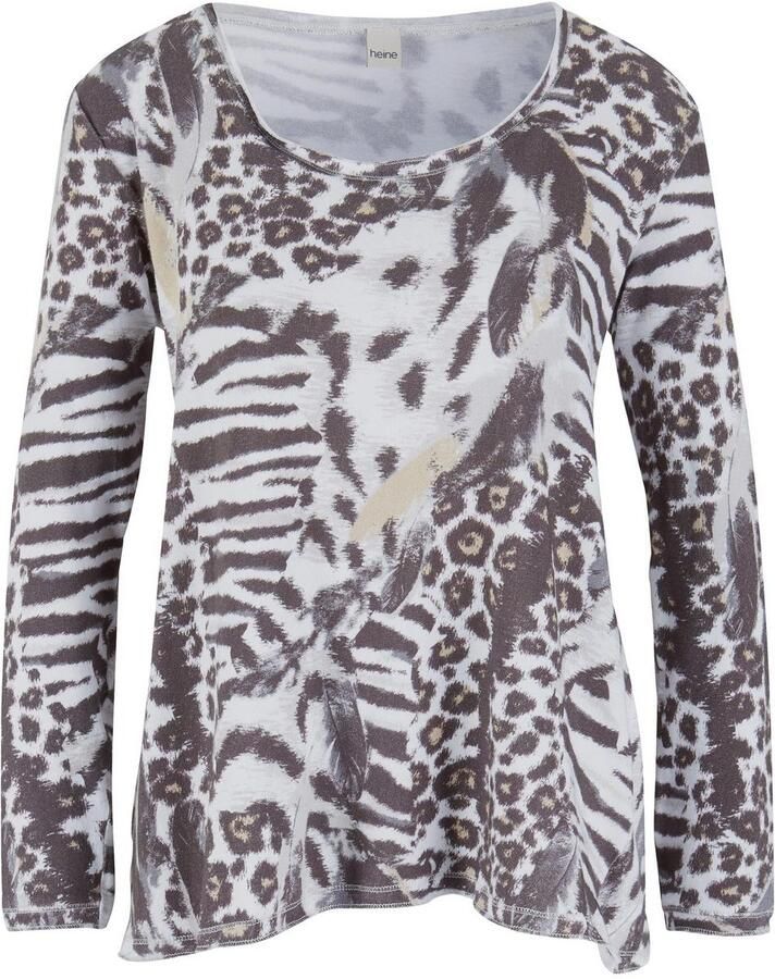 Heine Shirt met ronde hals Gedessineerd shirt (1-delig)