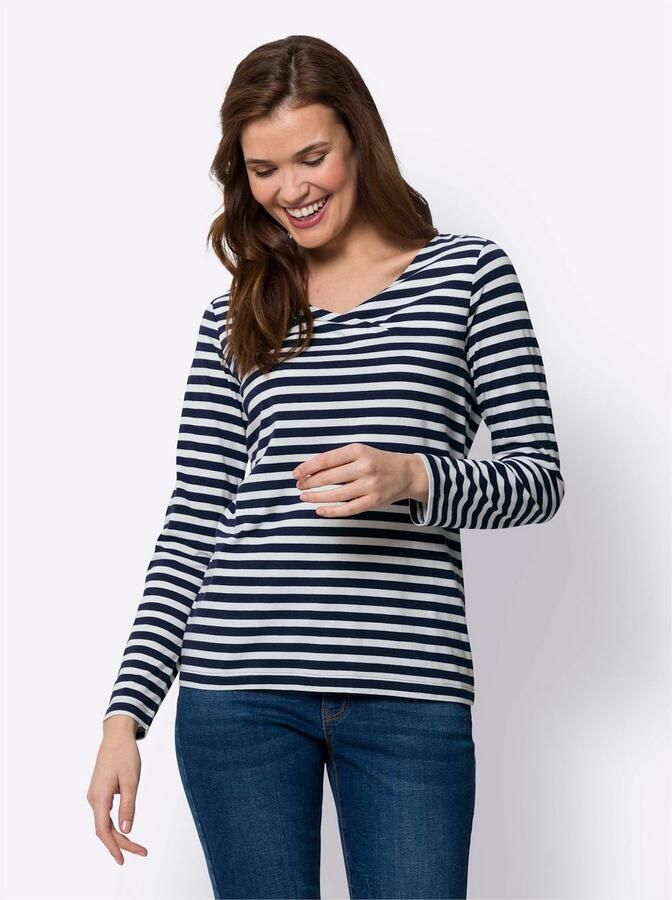 Heine Shirt met V-hals Shirt (1-delig)