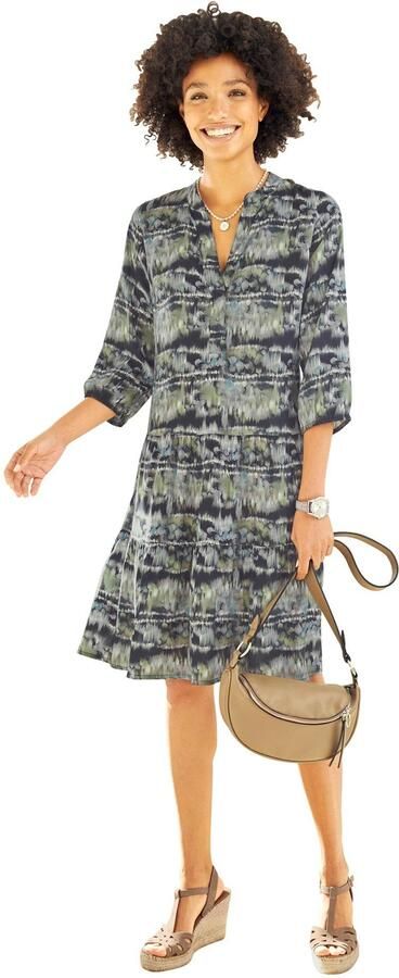 Heine Zomerjurk Gedessineerde jurk - Foto 4