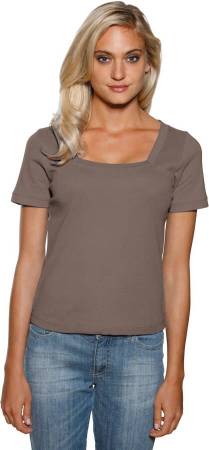 Heine Shirt met korte mouwen Shirt met carréhals (1-delig)