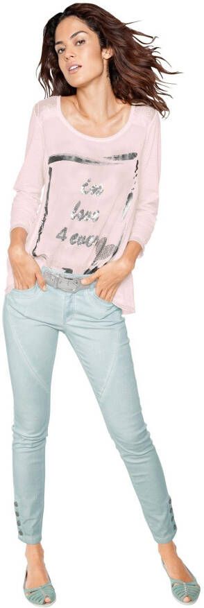 Heine LINEA TESINI by Shirt met ronde hals Gedessineerd shirt (1-delig)