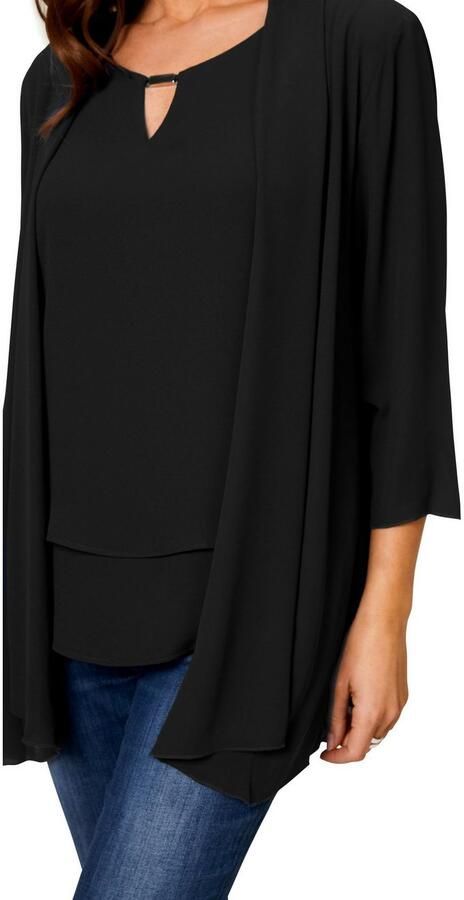 HERMANN LANGE Collection Blouseblazer in semi-transparante kwaliteit