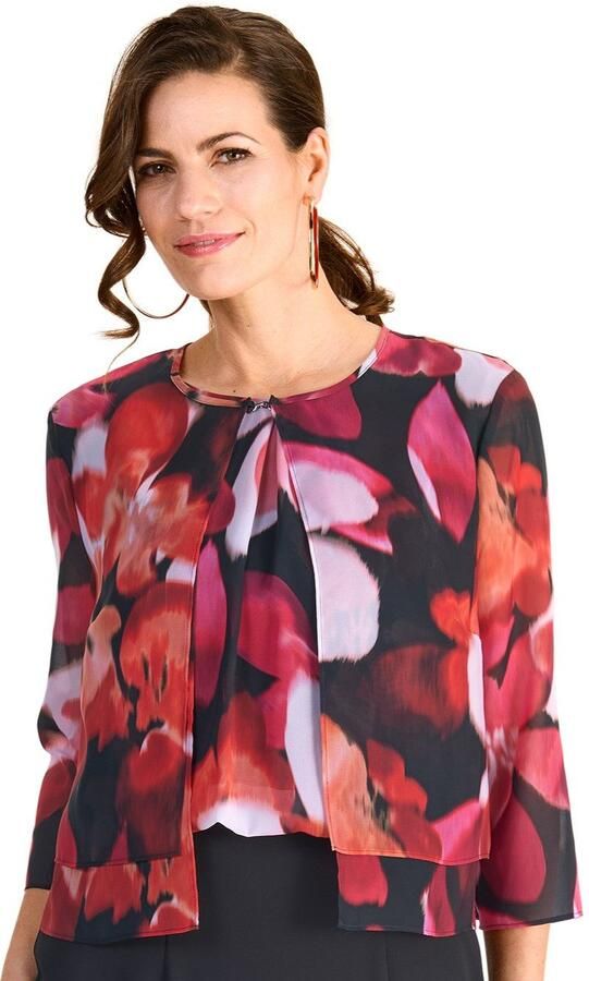 HER N LANGE Collection Blouseblazer transparant met bloemig patroon - Foto 5