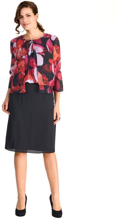 HER N LANGE Collection Blouseblazer transparant met bloemig patroon - Foto 3