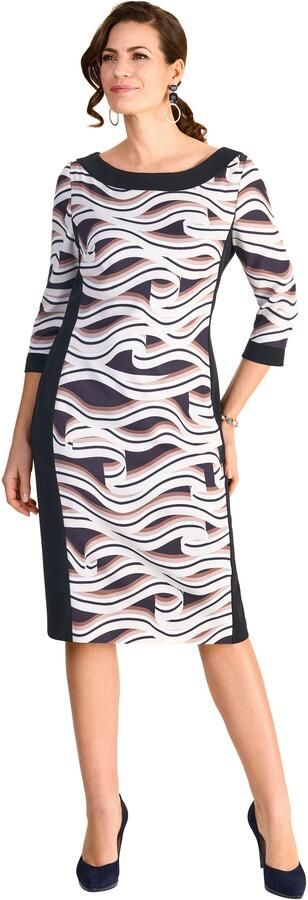 HERMANN LANGE Collection Kokerjurk met grafisch patroon - Foto 4