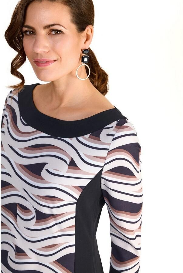 HERMANN LANGE Collection Kokerjurk met grafisch patroon