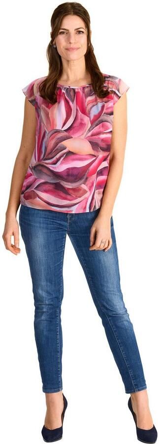 HER N LANGE Collection Meshtop met een bloemmotief - Foto 3