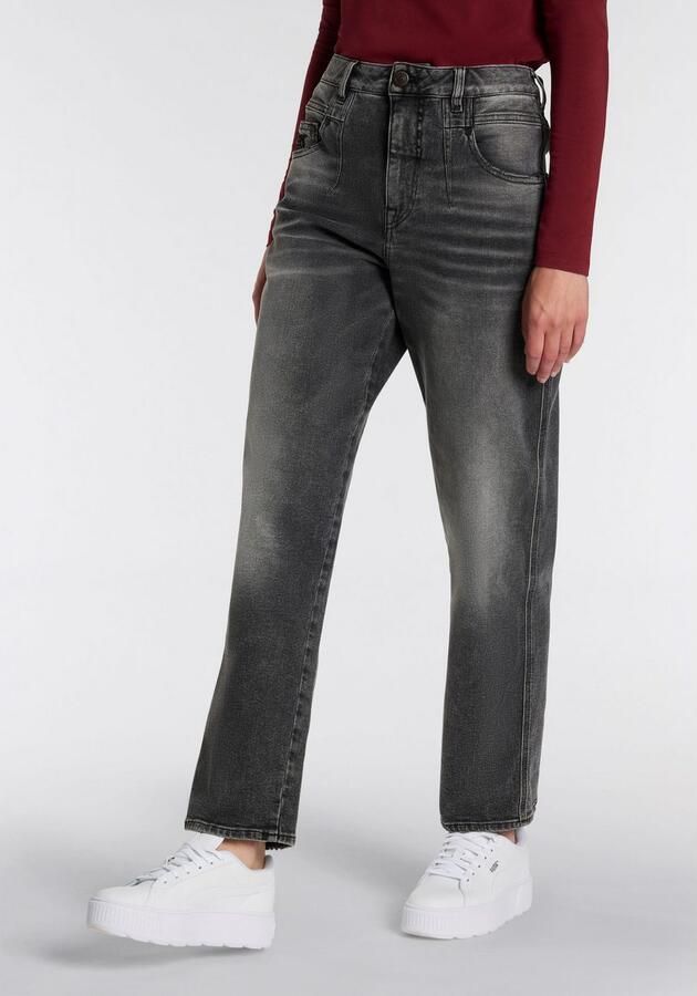 Herrlicher 5-pocket jeans Brooke Denim Black in loose fit met coupenaden - Foto 2