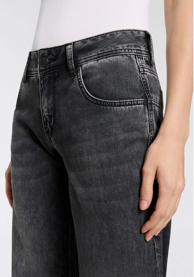 Herrlicher 5-pocket jeans Edna Denim Black met uitlopende pijpen