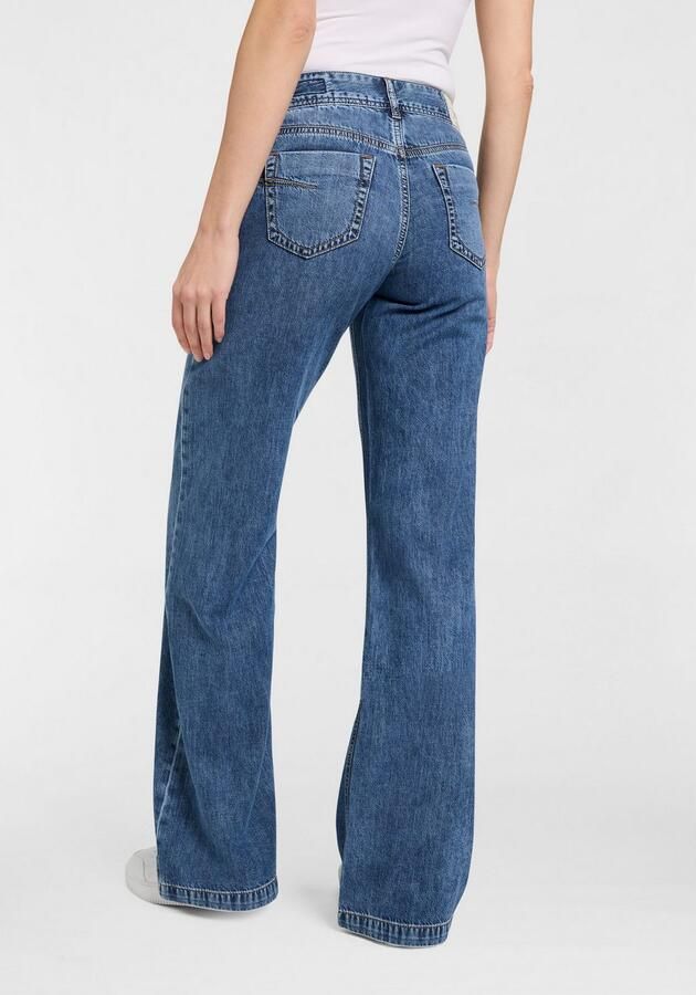 Herrlicher 5-pocket jeans Edna Denim Light met uitlopende pijpen - Foto 2