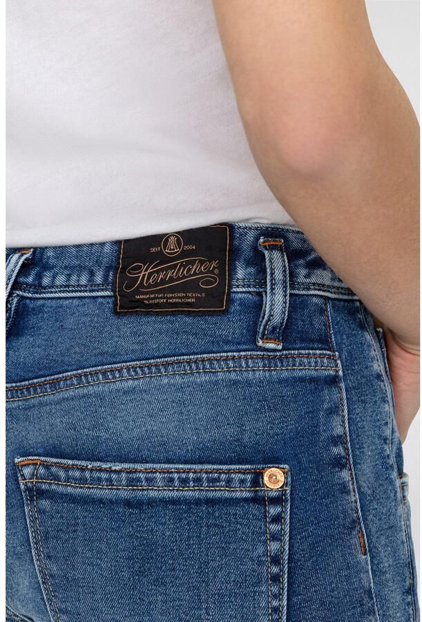 Herrlicher 7 8 jeans Shyra Cropped Denim Comfort met half blinde knoopsluiting