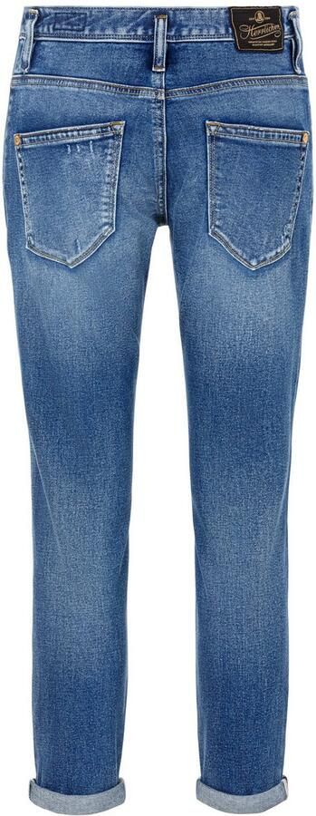 Herrlicher 7 8 jeans Shyra Cropped Denim Comfort met half blinde knoopsluiting - Foto 4