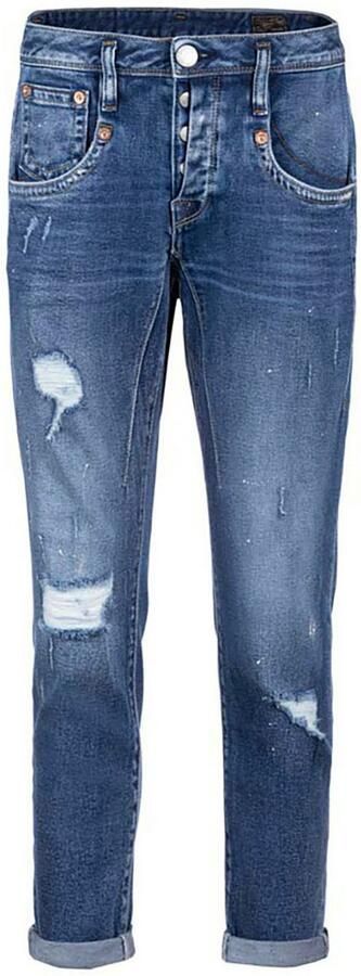 Herrlicher 7 8 jeans Shyra Cropped Denim Comfort met half blinde knoopsluiting - Foto 5