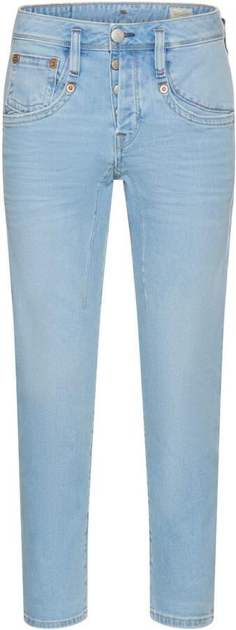 Herrlicher 7 8 jeans Shyra Cropped Denim Comfort met half blinde knoopsluiting - Foto 3