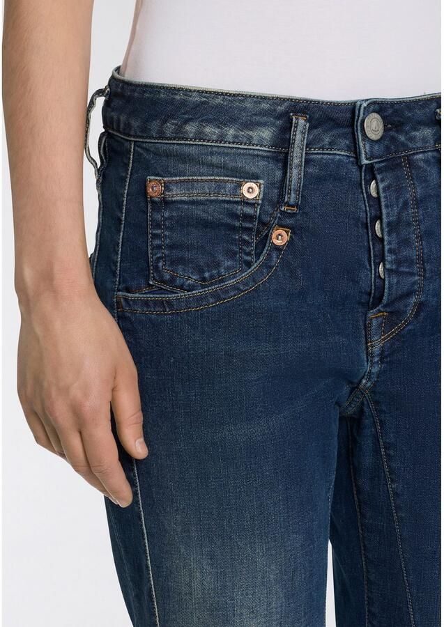 Herrlicher Boyfriendjeans Shyra Tap Denim met half blinde knoopsluiting