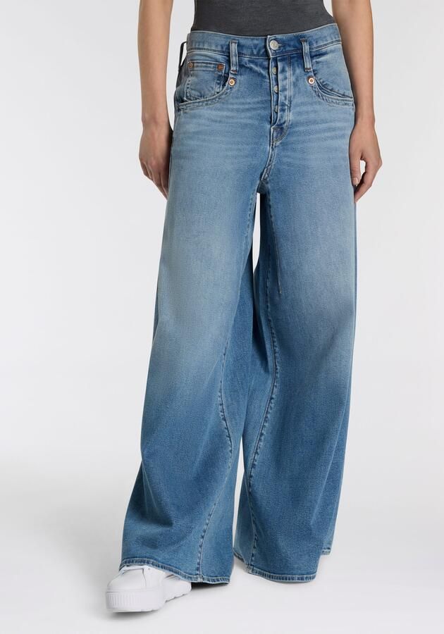 Herrlicher High-waist jeans Shyra Palazzo Denim Comfort Wide Fit extra veel beenruimte - Foto 4