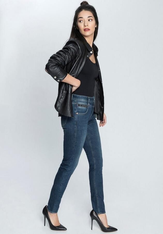 Herrlicher Slim fit jeans PEPPY SLIM RECYCLED DENIM Normal Waist gerecycled polyester - Foto 3