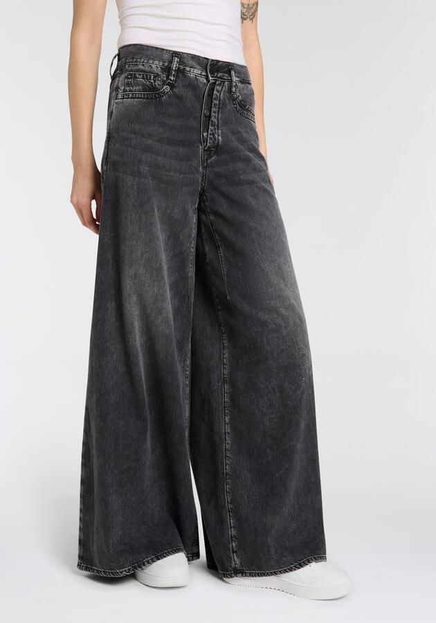Herrlicher Wijde jeans Shyra Palazzo Denim Black - Foto 4