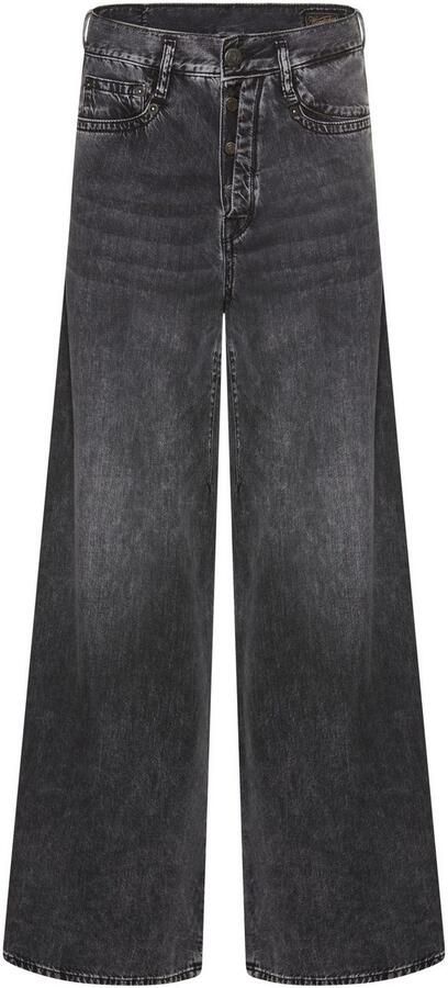 Herrlicher Wijde jeans Shyra Palazzo Denim Black - Foto 3