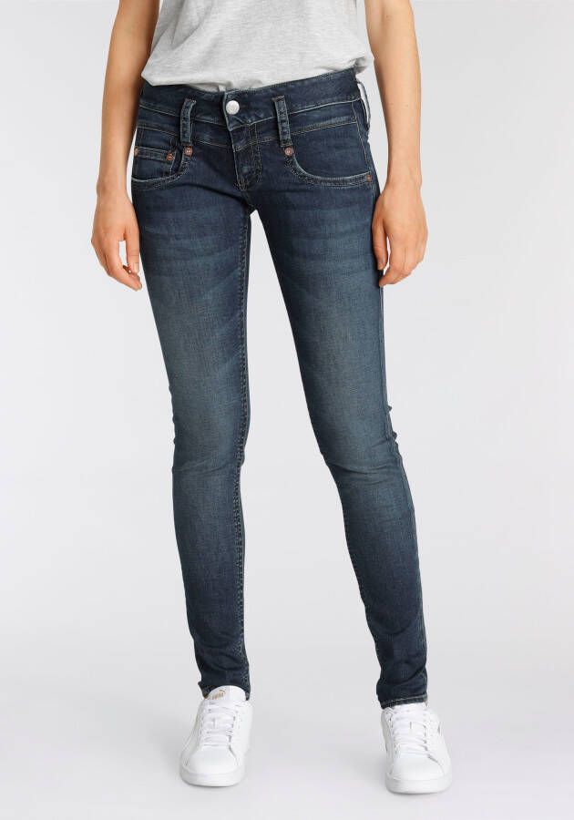 Herrlicher Slim fit jeans Vintage-stijl met used effecten