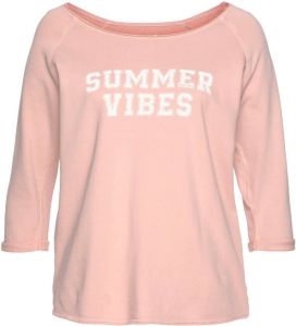 Herrlicher Sweater ANGELIKA met logo-frontprint 'summer vibes'