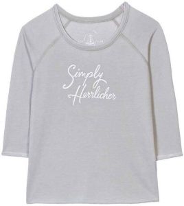 Herrlicher Sweater ANGELIKA met logo-statement-borduursel "simply "