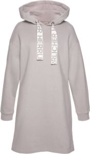 Herrlicher Sweater BLYTHE DRESS SWEAT met logo-statement-koord