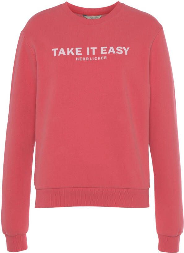 Herrlicher Sweatshirt CHIANA SWEAT met statement-print "take it easy"