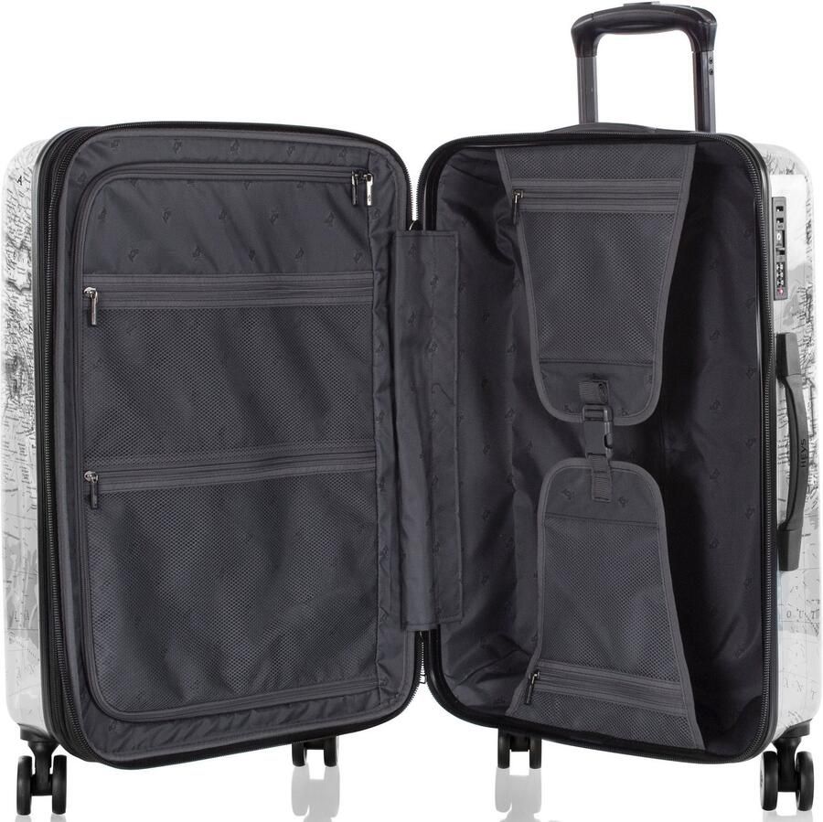 Heys Hardshell-trolley Journey 3G zwart wit 66 cm x Joachim Llambi reisbagage TSA-slot volumevergroting - Foto 2