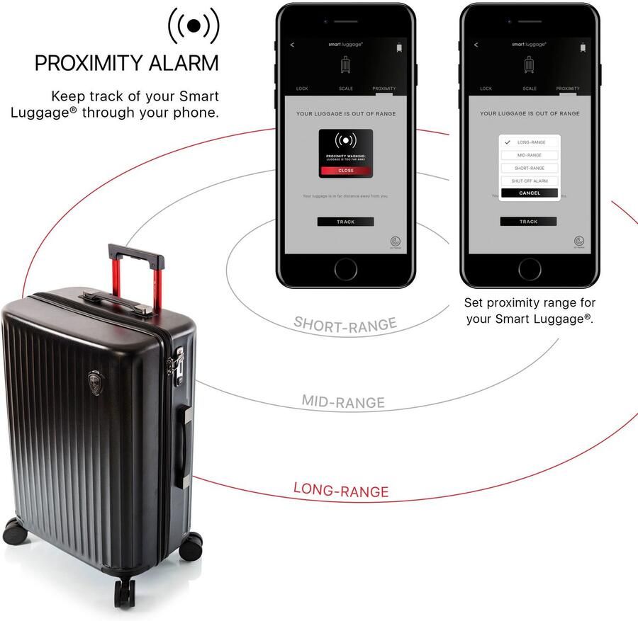 Heys Hardshell-trolley Smart Luggage in verschillende kleuren en maten x Joachim Llambi handbagage Smart Bagage met app-functie - Foto 7