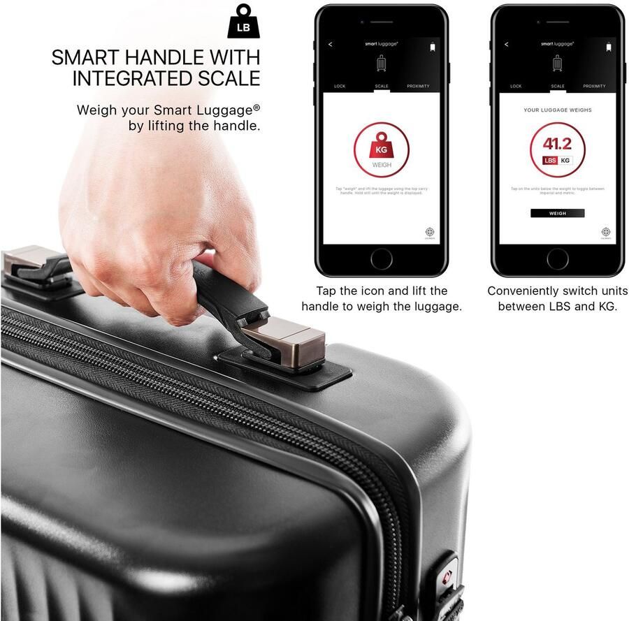 Heys Hardshell-trolley Smart Luggage in verschillende kleuren en maten x Joachim Llambi handbagage Smart Bagage met app-functie - Foto 6