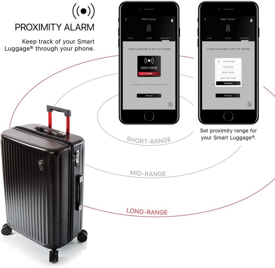 Heys Hardshell-trolley Smart Luggage in verschillende kleuren en maten x Joachim Llambi handbagage Smart Bagage met app-functie - Foto 7