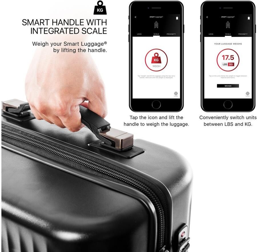 Heys Hardshell-trolley Smart Luggage in verschillende kleuren en maten x Joachim Llambi handbagage Smart Bagage met app-functie - Foto 6