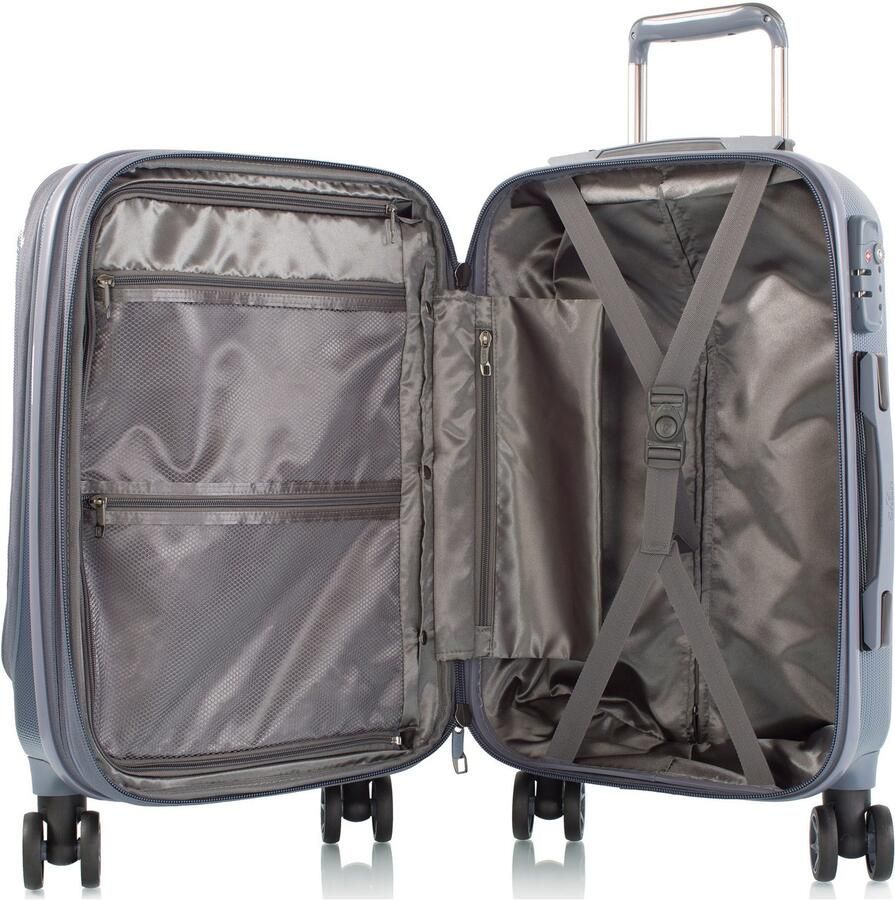 Heys Hardshell-trolley Vantage in verschillende kleuren en maten x Joachim Llambi reisbagage met voorkant toegang vak volumevergroting