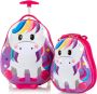 Heys Kinderkoffer Travel Tots 46 cm eenhoorn x Joachim Llambi kindertrolley kinder reisbagage (set 2 stuks) - Thumbnail 1