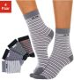 H.I.S Basic sokken met ingebreid logo (set 4 paar) - Thumbnail 1