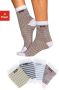 H.I.S Basic sokken met ingebreid logo (set 4 paar) - Thumbnail 1