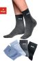 H.I.S Basic sokken met ingebreid logo (set 4 paar) - Thumbnail 1