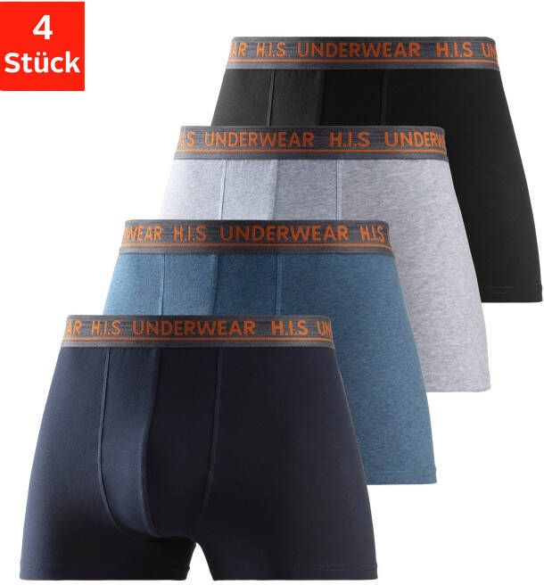 H.I.S Boxershort met comfortabele stretchband (set 4 stuks)