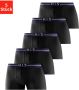 H.I.S Boxershort voor heren met strepen en logo in de band (set 5 stuks) - Thumbnail 1