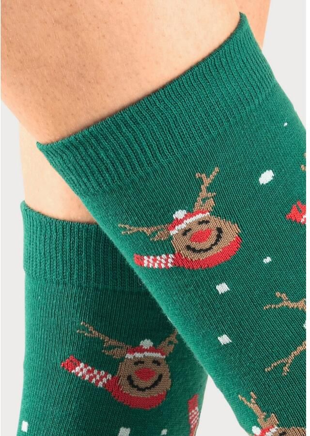 H.I.S Basic sokken Kerstsokken Kerstmis met kerstmotieven (set 3 paar)