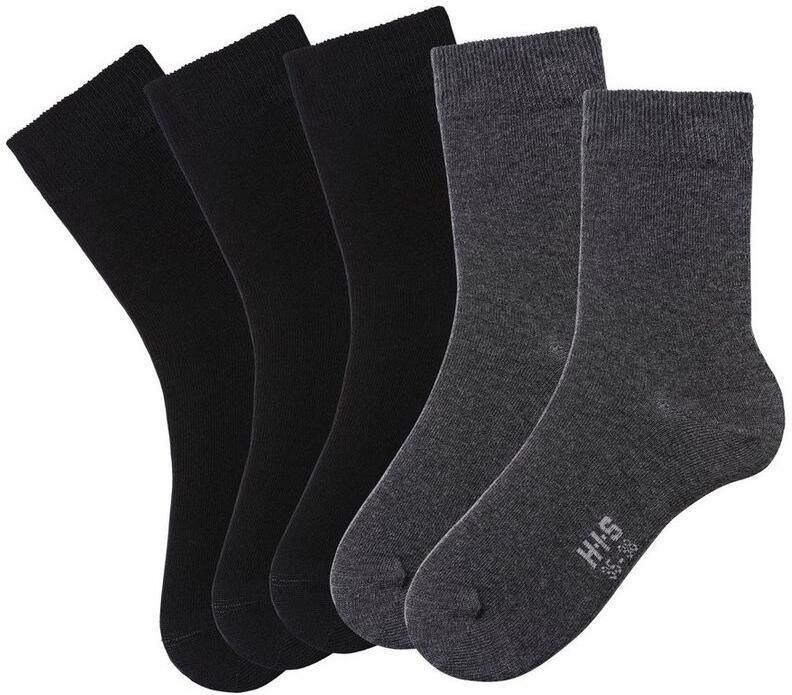 H.I.S Basic sokken met bijzonder zachte boord (set 5 paar) - Foto 7