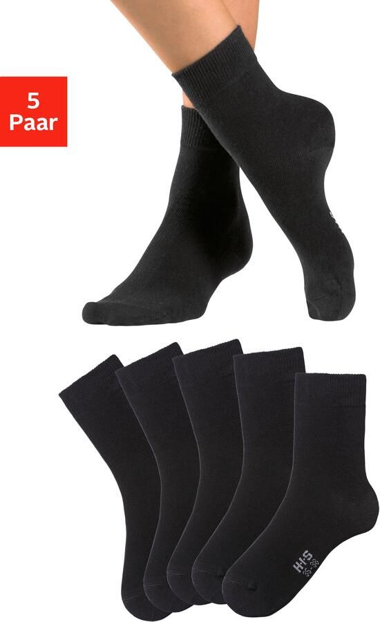 H.I.S Basic sokken met bijzonder zachte boord (set 5 paar) - Foto 11