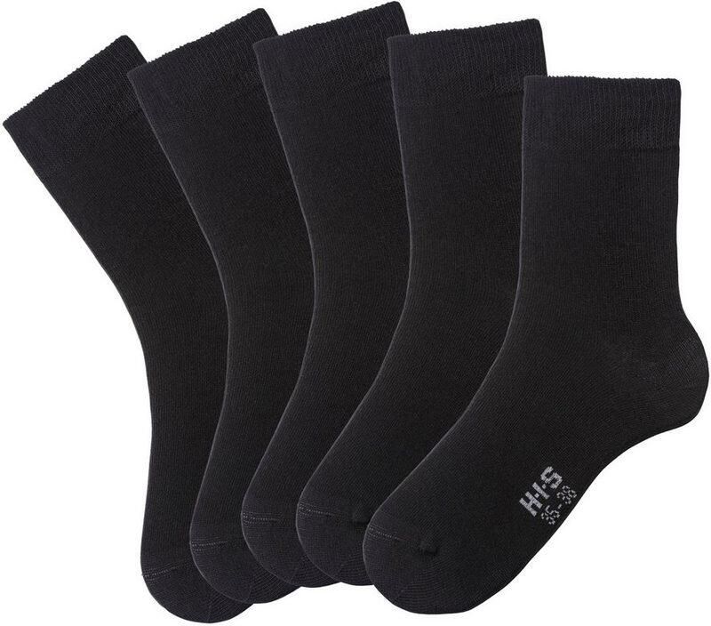 H.I.S Basic sokken met bijzonder zachte boord (set 5 paar) - Foto 7