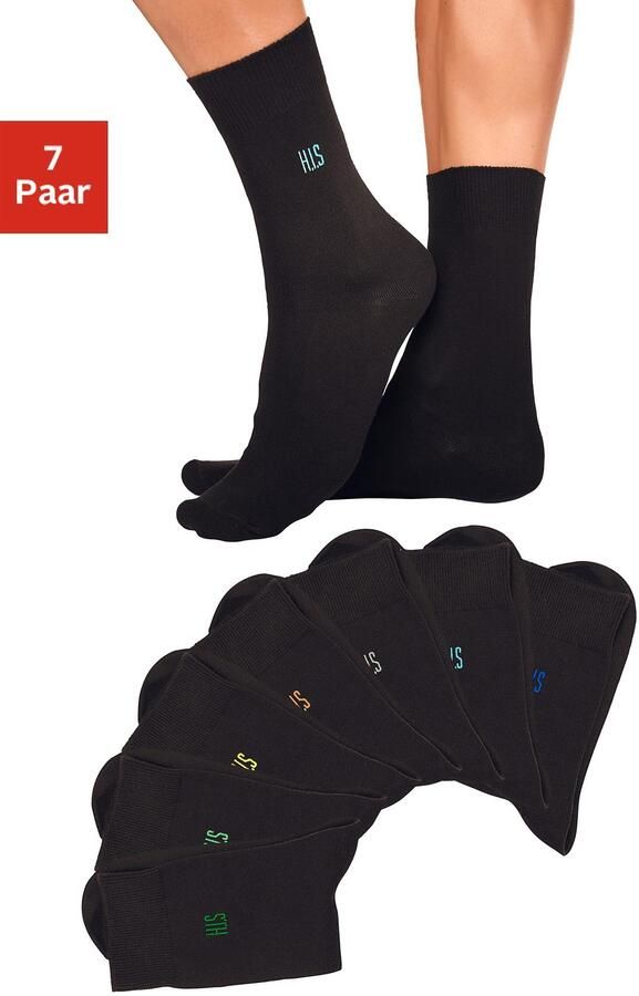 H.I.S Basic sokken met comfortboord (set 7 paar) - Foto 6