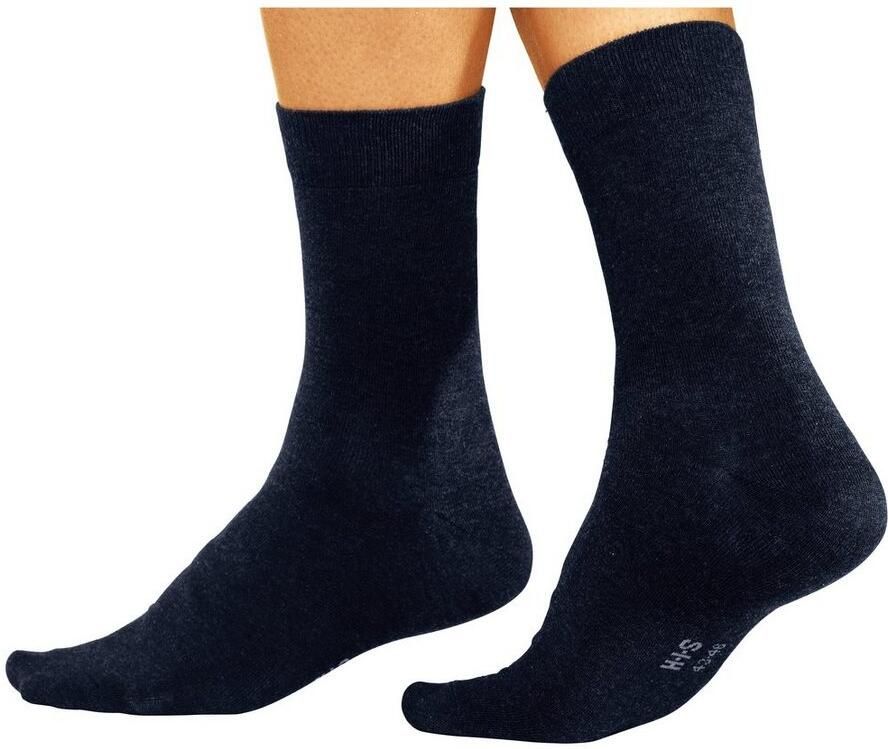 H.I.S Basic sokken met een hoog katoengehalte (set 8 paar)