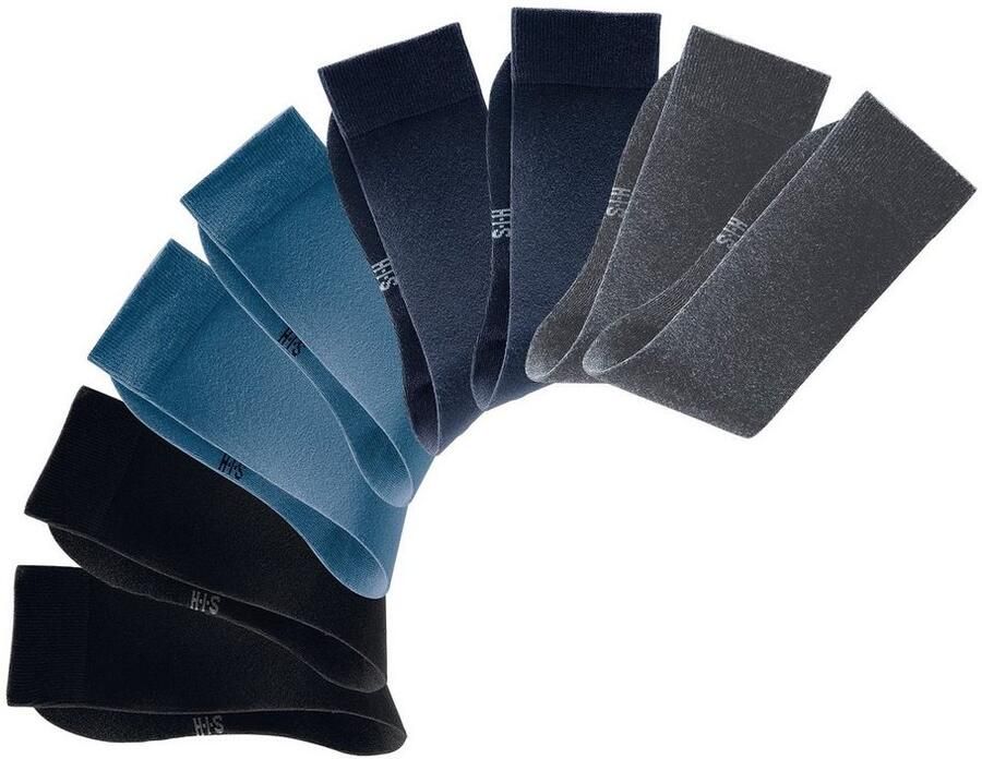 H.I.S Basic sokken met een hoog katoengehalte (set 4 paar) - Foto 2