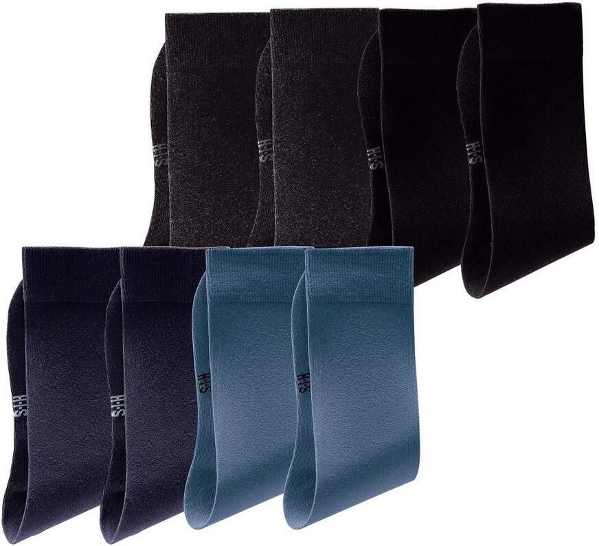 H.I.S Basic sokken met een hoog katoengehalte (set 4 paar)